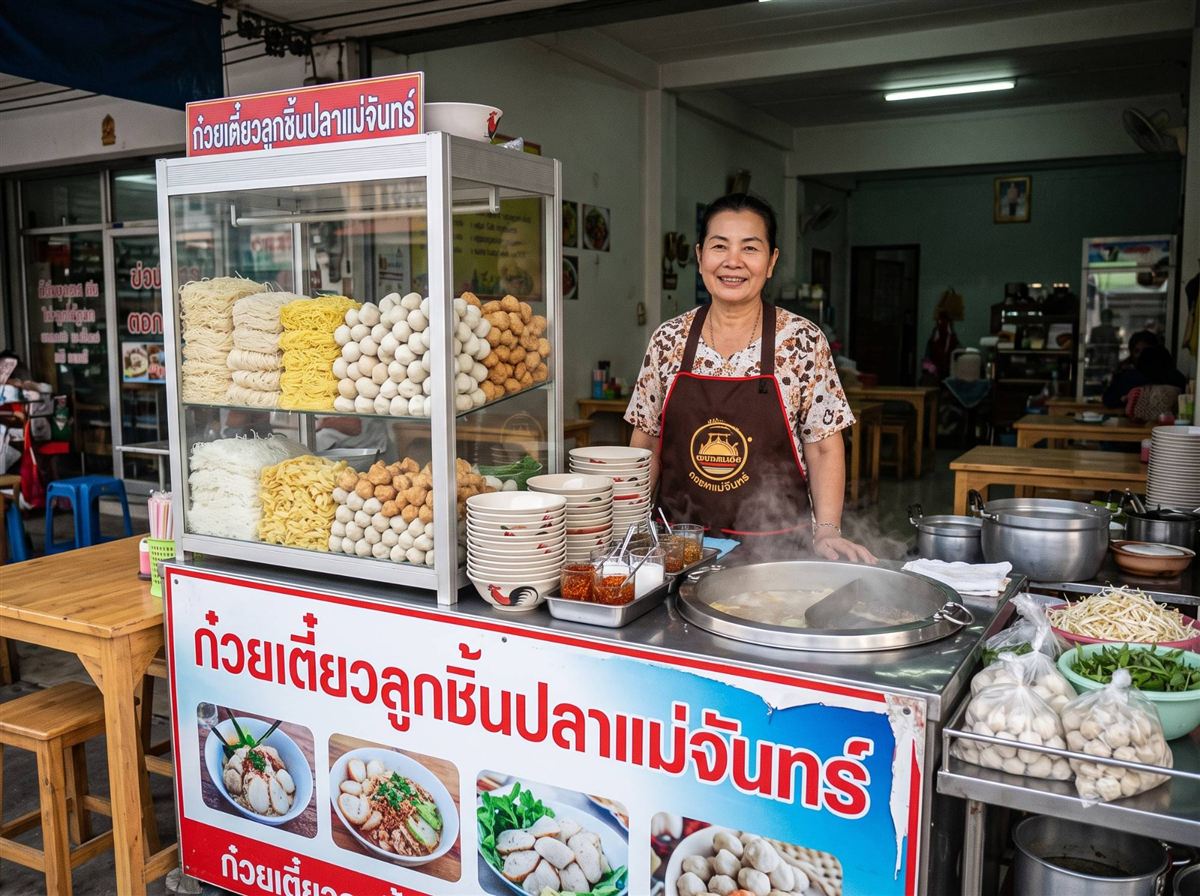 ก๋วยเตี๋ยวลูกชิ้นปลาแม่จันทร์