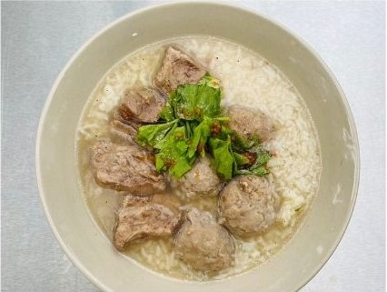 ข้าวต้มรวมหมู (ซี่โครง + บะช่อ)