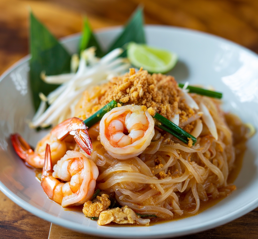 ผัดไทยกุ้งสด